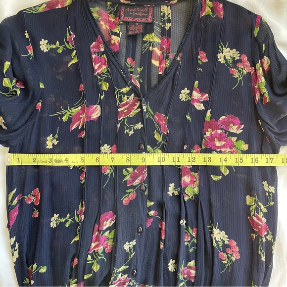 Vintage April Cornell Floral Sheer Midi Dress - Picture 8 of 16